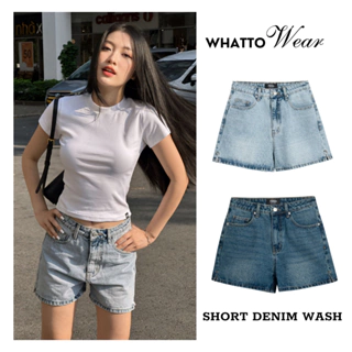 Quần SHORT BASIC Denim xẻ line - Whattowear