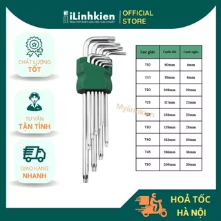 Lục giác, lục lăng đầu bông combo 9 món bằng thép chắc chắn bền bỉ chất lượng cao.