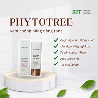 [50ml] Kem chống nắng nâng tone dưỡng ẩm cho da mặt chống ánh sáng xanh SPF50+PA++++ Phytotree - H2T Cosmetics