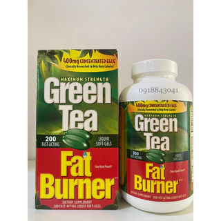 Viên uống giảm cân trà xanh Green Tea Fat Burner hộp 200 viên của Mỹ