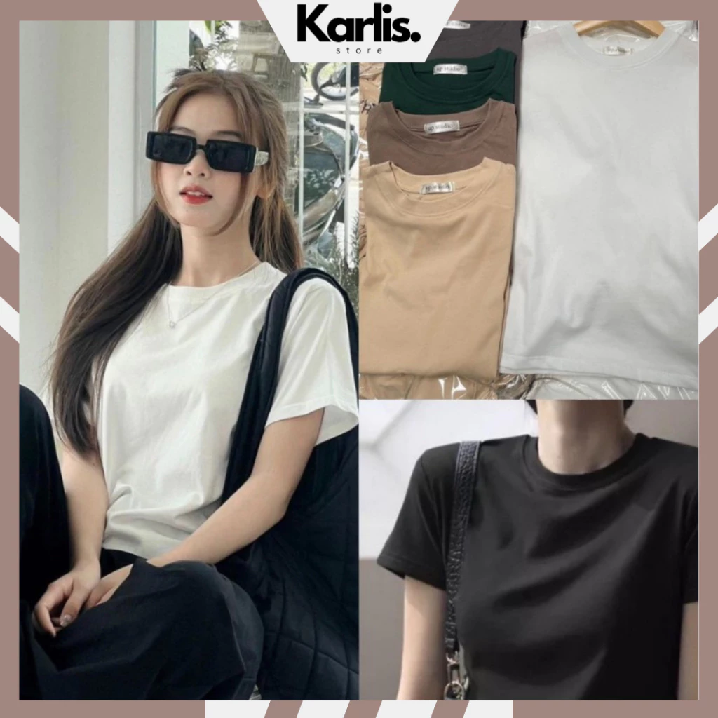 Áo babytee trơn chất cotton lạnh cao cấp  Karlis Store