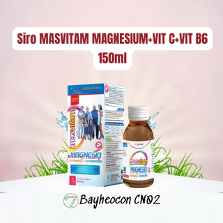 Siro MASVITAM MAGNESIUM + VIT C + VIT B6 hỗ trợ cải thiện chức năng cơ, xương và thần kinh - Chai 150ml