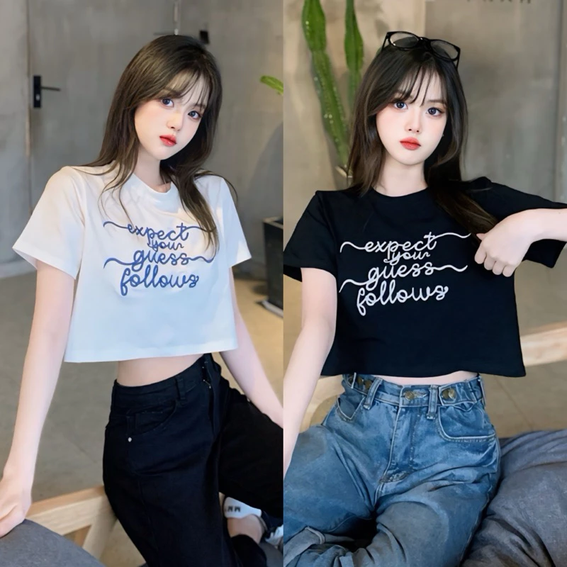 ÁO THUN CROPTOP (chữ)