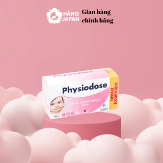 Nước muối sinh lý Physiodose hộp 40 ống vệ sinh hằng ngày hàng Pháp