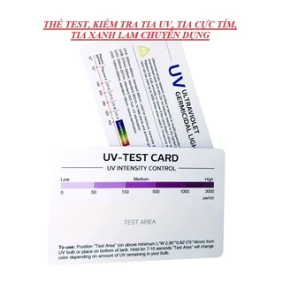 (Hàng mới)Thẻ Card test kiểm tra tia xanh lam/ tia cực tím/ tia UV chuyên dụng (UV-Test-01-Ultra-tiếng Anh)