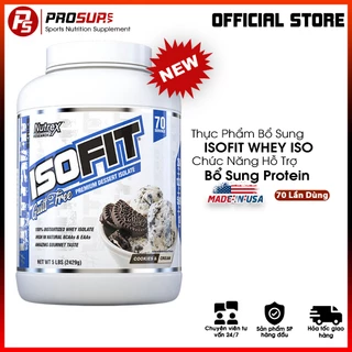 Nutrex ISOFIT Whey Protein Isolate (2Lbs, 5Lbs)Protein Cao Cấp Hỗ Trợ Phát Triển Cơ Bắp, Không Lactose