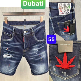 QUẦN JEAN NAM, QUẦN SỌT XANH ĐẬM LỬNG THÊU CHỮ WASH RÁCH CHUẨN SOÁI KA HOY MÙA HÈ - DUBATI FASHION