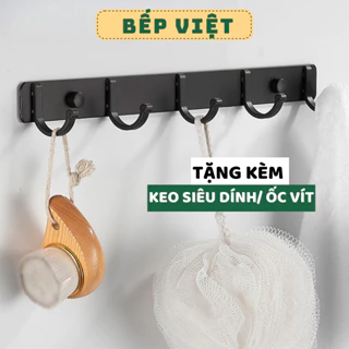 Móc dán tường treo đồ, thanh treo quần áo chịu lực siêu chắc hợp kim nhôm cao cấp khong han gỉ QM.Q006/007/008