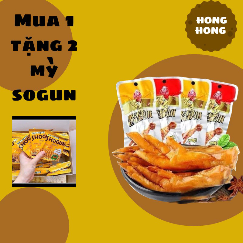 combo 30 chân gà cay tứ xuyên 2 vị vàng , đỏ