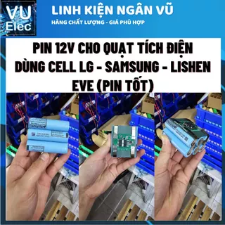 Pin 12V 10AH cho quạt tích điện dung lượng cao, Khối pin 6V - 12V dành cho quạt tích điện pin loa kéo