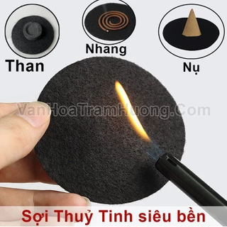 [ Video thật ] Miếng Lót Chống Cháy Trầm hương, Lót Chống Cháy, Lư đốt Trầm Bằng Sợi Thuỷ Tinh Siêu Bền