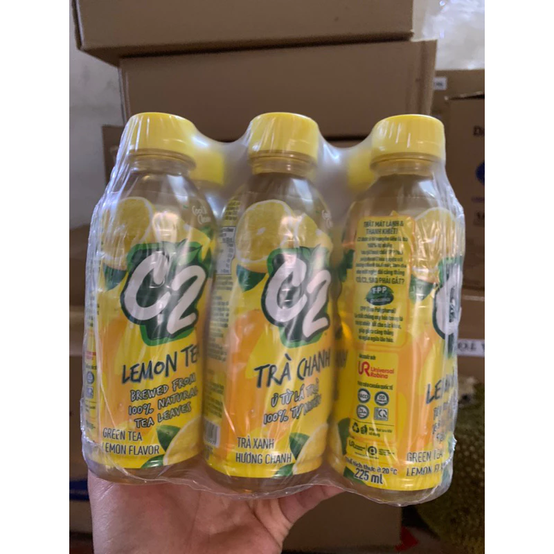 Lốc 6 chai nhí 230ml trà xanh hương chanh