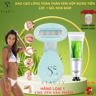 Dao cạo lông vùng kín, dao cạo lông nách, lông tay chân, cạo lông nữ với  lưỡi dao cạo lông kép  giúp cạo sát và sạch