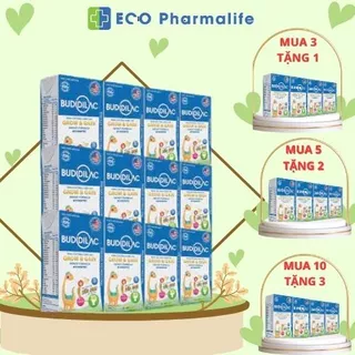 Combo 3 lốc sữa công Thức Pha Sẵn Cho Bé Buddilac Grow & Gain – Giúp Tăng Cân, Tăng Chiều Cao 110ml