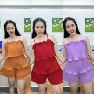 ĐỒ ngủ hai dây,siêu dể thương cute,mặc nhà cực xinh , hình ảnh video thật, chất kate mền