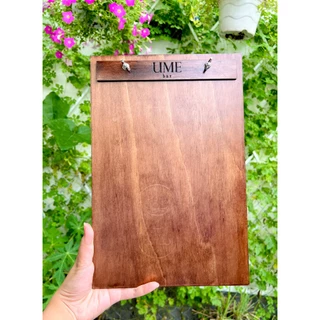 HCM | MENU gỗ kẹp giấy / MENU gỗ size A4/A5/A6 / MENU gỗ cao cấp / MENU gỗ thiết kế theo yêu cầu LUXI DECOR HCM