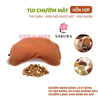 Túi chườm mắt thảo dược Sakura, giảm nhức mỏi mắt thư giãn chờm được nóng và lạnh