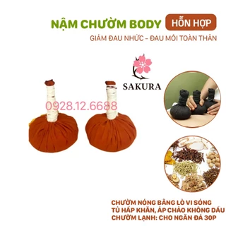 Bóng chườm thảo dược Sakura. massage toàn thân nậm chườm nóng body