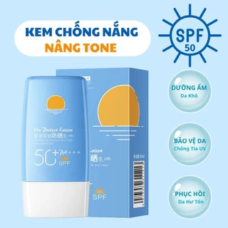 Kem Chống Nắng Hunmui 60ml SPF50+ PA+++ Nâng Tone, Mỏng Nhẹ Không Gây Nhờn Rít No Makeup Isolation