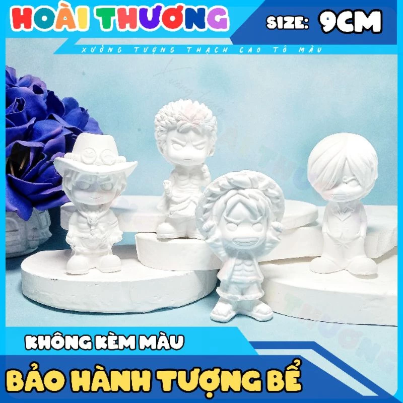 Tượng tô màu ONE PIECE thạch cao size nhỏ