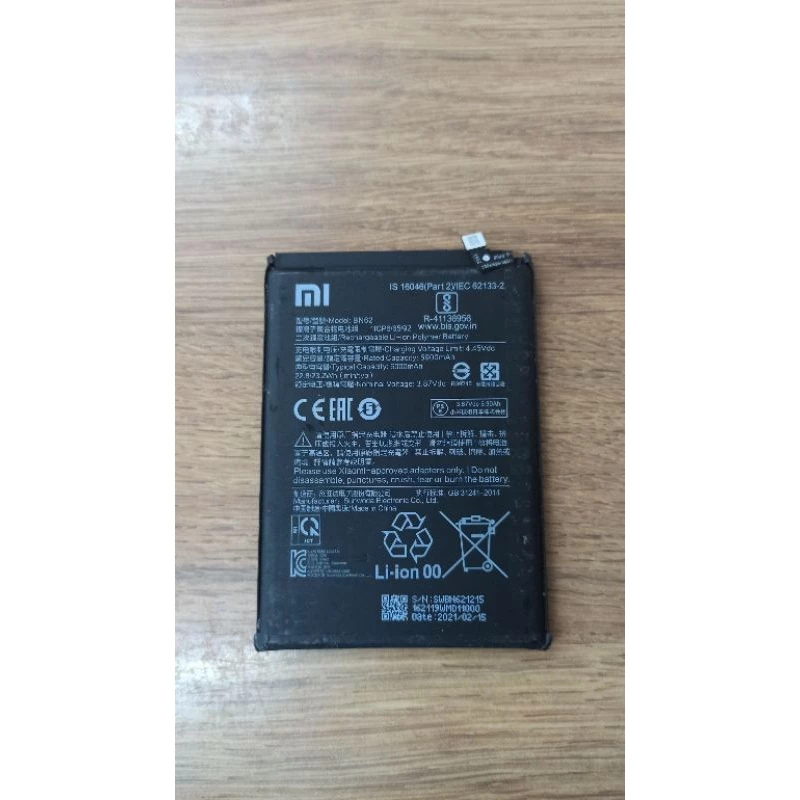 Pin linh kiện Xiaomi Poco M3, Redmi Note 9 4G, Redmi 9T, Pin BN62, 5900, 6000 mAh 
