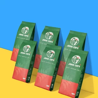 Combo 6 túi_CÀ PHÊ HẠT RANG_Robusta_Hữu cơ, Nguyên bản, Đậm vị_1kg_Thương hiệu Jarai Café