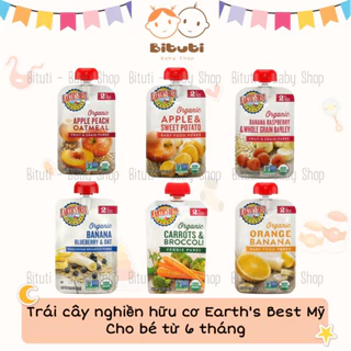 Trái cây nghiền hữu cơ Earth’s Best cho bé từ 6tháng - hàng air Bituti Shop