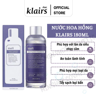 Nước Hoa Hồng Không Mùi Dear Klairs Dưỡng Ẩm Da Và Làm Mềm Da Supple Preparation Unscented (180ml)