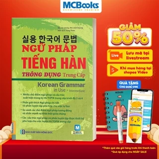 Sách - Ngữ Pháp Tiếng Hàn Thông Dụng Trình Độ Trung Cấp - Korean Grammar in use Intermediate - Học Kèm App Online