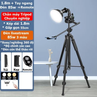 Tripod Điện Thoại Chân Máy Ảnh Đa Năng F360 Kèm Tay Ngang Xoay 360 Độ Quay Video Chụp Ảnh Mọi Tư Thế - HOLOCOM