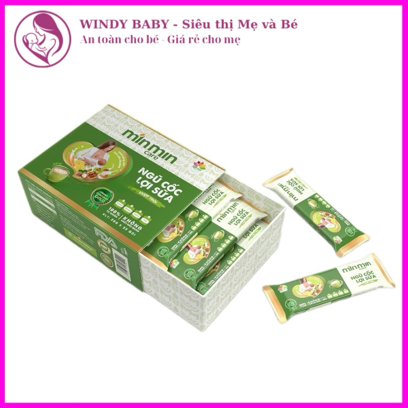 Bột Ngũ Cốc Lợi Sữa MIN MIN Hộp 500gr/ 25 gói