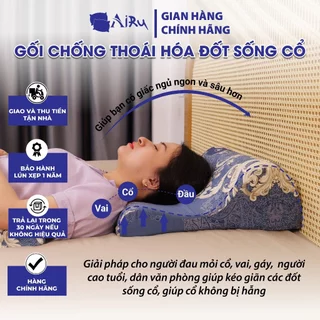 Gối hỗ trợ điều trị thoái hóa cột sống cổ 2 đầu chuyên dụng- Chính hãng AIRU