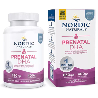 [Date 2026] DHA cho bà bầu Nordic Naturhals Prenatal DHA phát triển trí não ở trẻ sơ sinh trong thời mang thai vị dâu