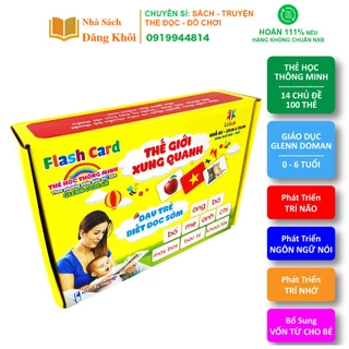 Bộ Thẻ Học Thông Minh Flashcard Thế Giới Xung Quanh Việt Hà Khổ A5 - Song Ngữ Anh Việt