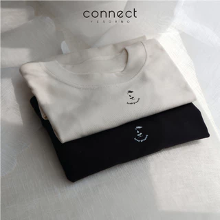 Áo thun babytee in hình lạ mắt cổ tròn tay ngắn form fitted - CONNECT07