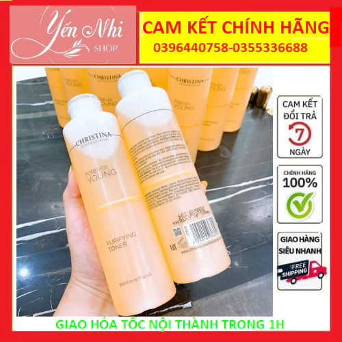 [CHÍNH HÃNG] Toner Christina Forever Young Purifying làm sạch dịu nhẹ và cân bằng da 300ml