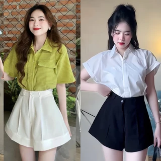 Quần Short Đùi Nữ Dáng Rộng Siêu Tôn Dáng , Quần Short Vải Nữ Basic SNUPI