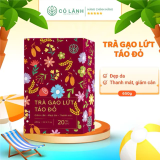 Trà gạo lứt táo đỏ giảm cân, thanh lọ cơ thể Cỏ Lành