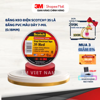 Băng keo điện 3M™  Vinyl Electrical Tape 35 khổ 3/4 x 66ft