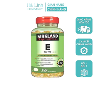 Viên uống bổ sung Vitamin E Kirkland 400ui - Vitamin E 500 viên Kirkland hỗ trợ làm đẹp da
