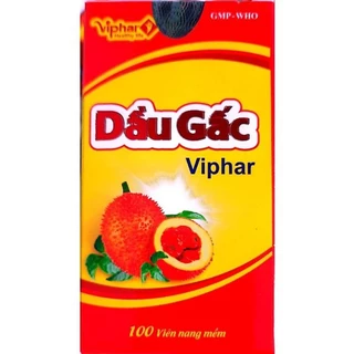 Viên uống Dầu gấc Viphar lọ 100 viên – bổ sung vitamin A, cải thiện thị lực, giúp làm đẹp da