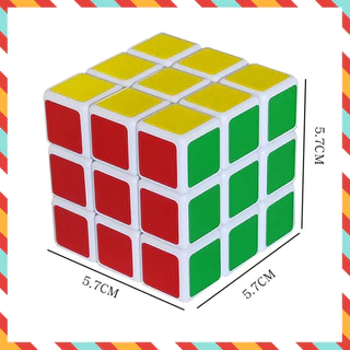 Rubik, Rubik khối 3x3 xếp hình lập phương, Rubic 3x3 xoay, Đồ chơi thông minh giải trí phát triển trí tuệ cho bé