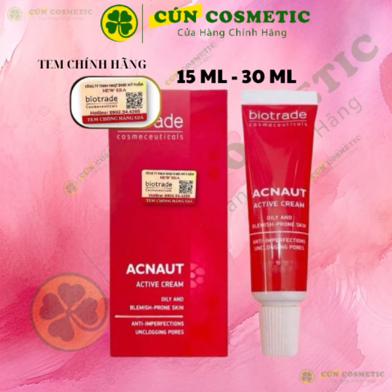 ✅CHÍNH HÃNG[ Free ship + quà 10K ] Kem chấm mụn Biotrade Active Cream 5ml/15ml không chai nhân mụn