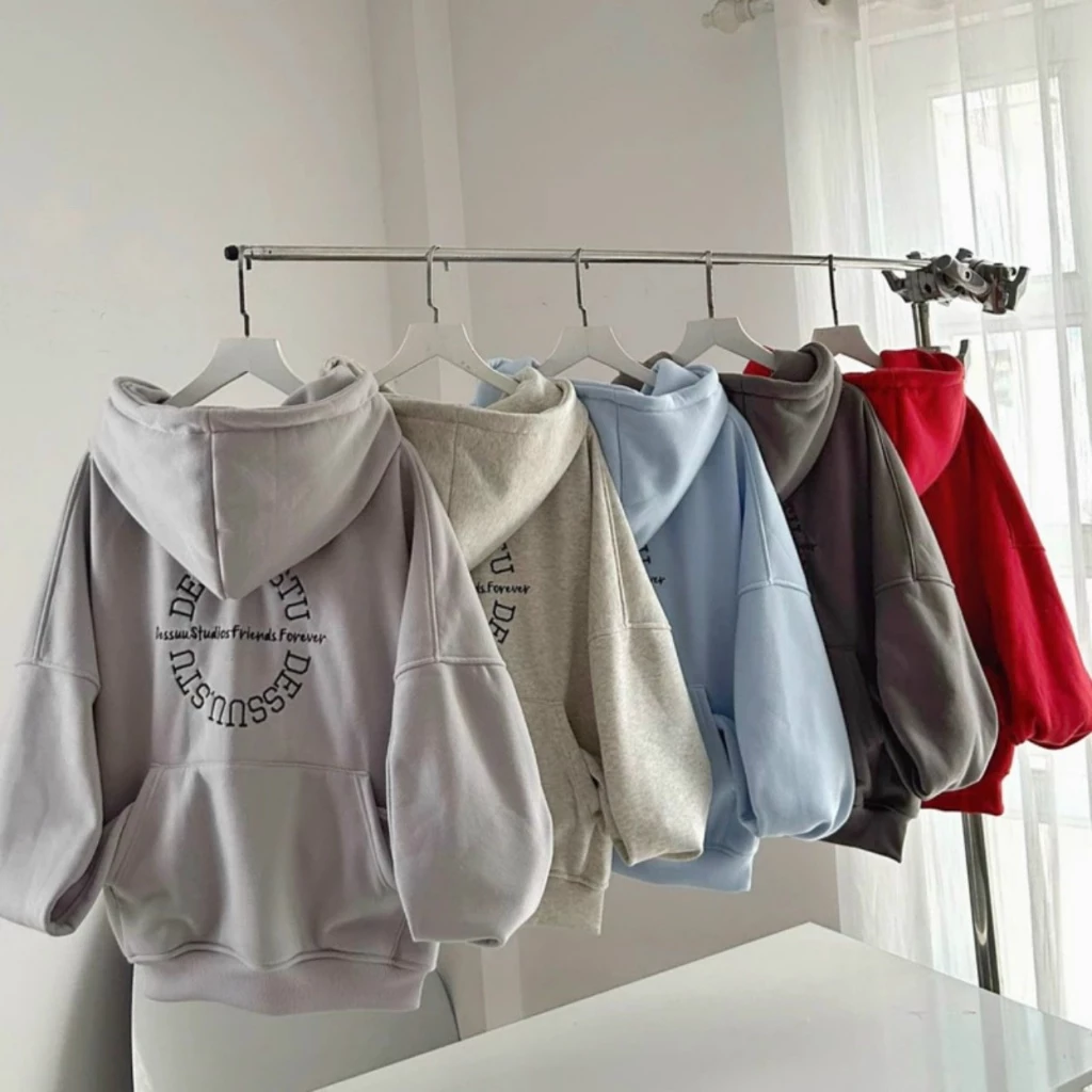 Áo Khoác DESUU Thêu Nỉ Bông Dày Dặn 4 Túi Trước Và Sau Phối Họa Tiết Đẹp, Áo Khoác Dây Kéo Zip Nam Nữ Form Rộng