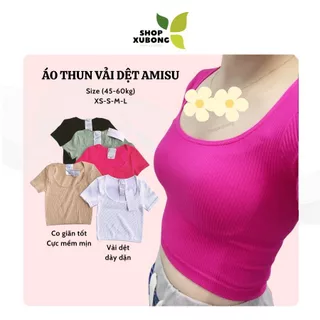 Áo thun nữ có tay kiểu ôm body tank top vải cotton co giãn tốt, mặc đi chơi, đi biển chất thun gân siêu đẹp