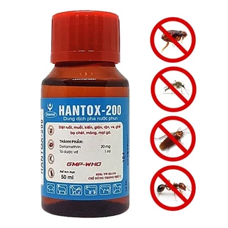 Dung dịch Hantox 200 diệt ruồi, muỗi, kiến, gián, rận, ve, ghẻ, bọ chét, mòng, mạt gà