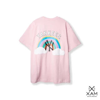 Áo Thun NEW.ERA Logo NY Rainbow form suông unisex nam nữ trẻ trung, chất vải coolera thoáng mát