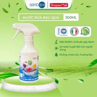 Nước ngâm rửa rau củ quả thực phẩm tươi sống Sanodyna Food Wash an toàn chai 300ml