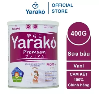 Sữa Bầu Yarako PREMIUM MOM+ Dòng Sữa Cho Mẹ Sau Sinh Và Cho Phụ Nữ Mang Thai Và Cho Con Bú Hộp 400g