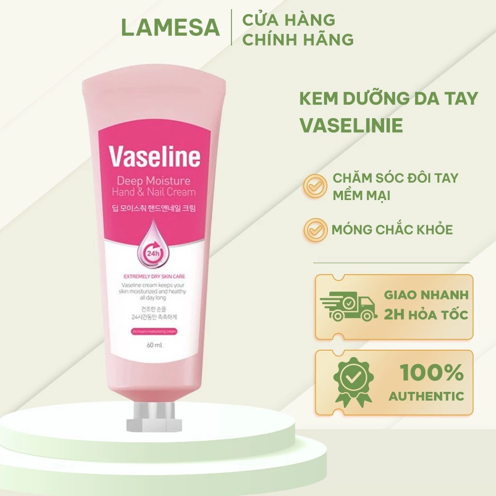 Kem dưỡng da tay và móng Vaseline Deep Moisture Hand & Nail Cream 60ml Hàn Quốc - LM13